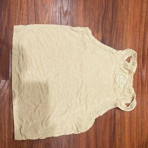 American Eagle White and Yellow Striped Tank💛🤍